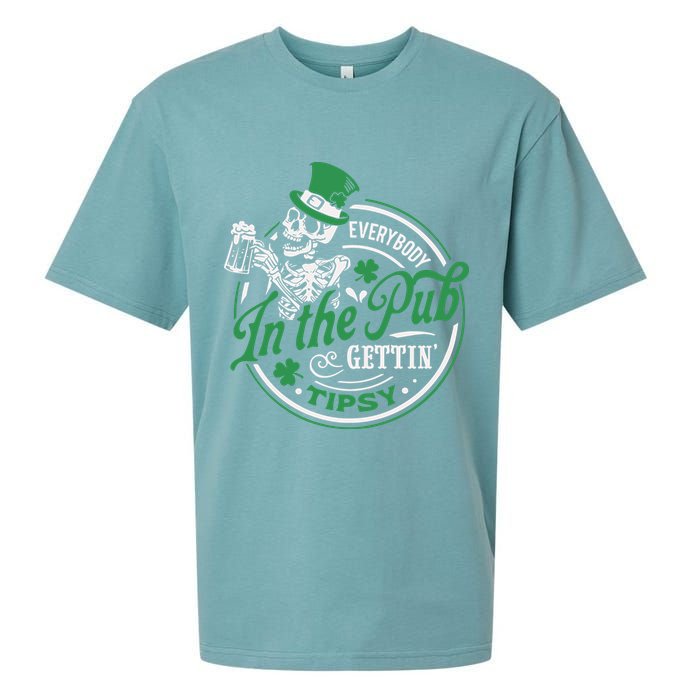 Everybody In The Pub Gettin Tipsy Shenanigans Drinking Sueded Cloud Jersey T-Shirt