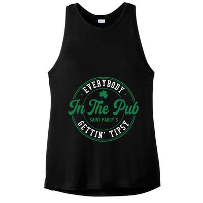 Everybody In The Pub Gettin Tipsy Ladies PosiCharge Tri-Blend Wicking Tank