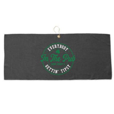 Everybody In The Pub Gettin Tipsy Large Microfiber Waffle Golf Towel