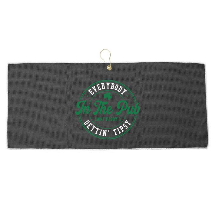 Everybody In The Pub Gettin Tipsy Large Microfiber Waffle Golf Towel