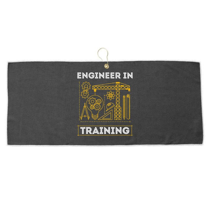 Engineer In Training Future Engineer Holding Engineering Large Microfiber Waffle Golf Towel