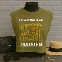 Engineer In Training Future Engineer Holding Engineering Garment-Dyed Women's Muscle Tee