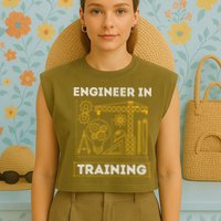 Engineer In Training Future Engineer Holding Engineering Garment-Dyed Women's Muscle Tee
