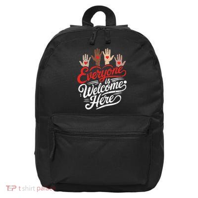 Education Idaho Teacher Everyone Is Welcome Here Fist Hand 16 in Basic Backpack