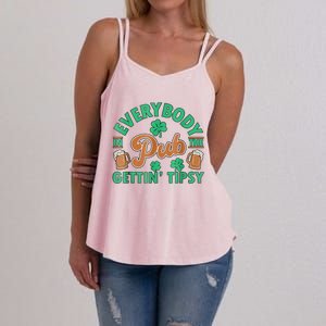 Everybody In The Pub Getting Tipsy Funny St Patrick's Day Women's Strappy Tank