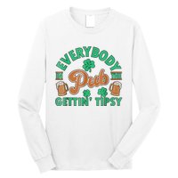 Everybody In The Pub Getting Tipsy Funny St Patrick's Day Long Sleeve Shirt