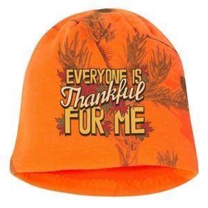 Everyone Is Thankful For Me Fall Leaves Funny Thanksgiving Gift Kati - Camo Knit Beanie