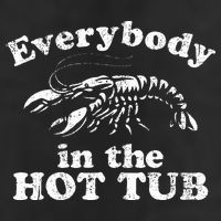 Everybody In The Hot Tub 7 Panel Mesh Trucker Snapback Hat