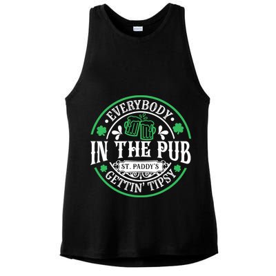 Everybody In The Pub Getting Tipsy St Patricks Day Drinking Ladies PosiCharge Tri-Blend Wicking Tank