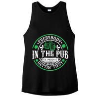 Everybody In The Pub Getting Tipsy St Patricks Day Drinking Ladies PosiCharge Tri-Blend Wicking Tank