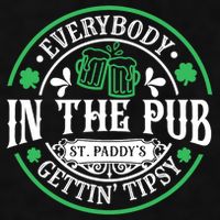 Everybody In The Pub Getting Tipsy St Patricks Day Drinking Ladies PosiCharge Tri-Blend Wicking Tank