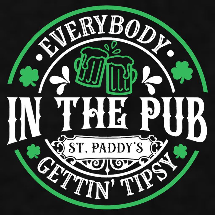 Everybody In The Pub Getting Tipsy St Patricks Day Drinking Ladies PosiCharge Tri-Blend Wicking Tank