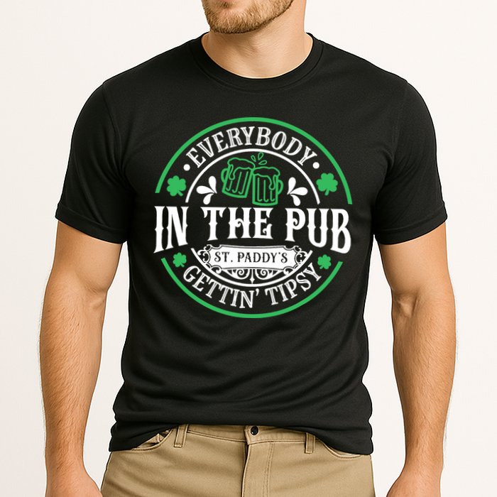 Everybody In The Pub Getting Tipsy St Patricks Day Drinking Performance Shirt