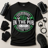 Everybody In The Pub Getting Tipsy St Patricks Day Drinking Performance Shirt