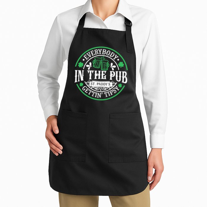 Everybody In The Pub Getting Tipsy St Patricks Day Drinking Apron