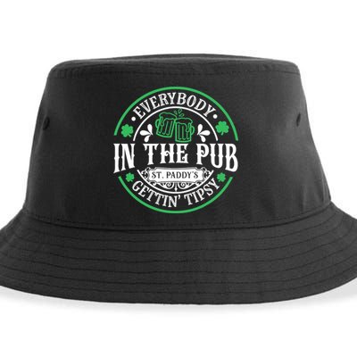 Everybody In The Pub Getting Tipsy St Patricks Day Drinking Sustainable Bucket Hat