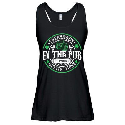 Everybody In The Pub Getting Tipsy St Patricks Day Drinking Ladies Essential Flowy Tank