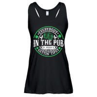 Everybody In The Pub Getting Tipsy St Patricks Day Drinking Ladies Essential Flowy Tank