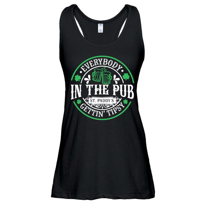 Everybody In The Pub Getting Tipsy St Patricks Day Drinking Ladies Essential Flowy Tank