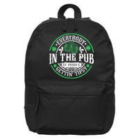 Everybody In The Pub Getting Tipsy St Patricks Day Drinking 16 in Basic Backpack