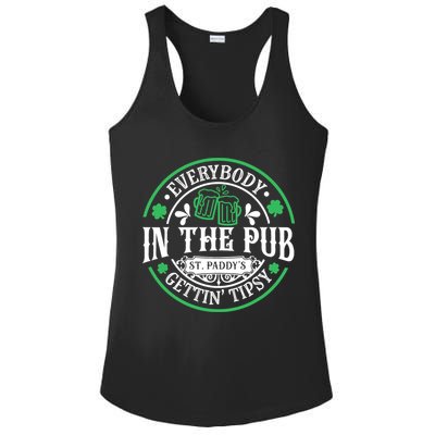 Everybody In The Pub Getting Tipsy St Patricks Day Drinking Ladies PosiCharge Competitor Racerback Tank