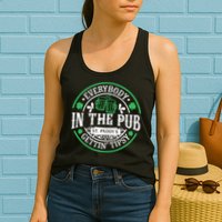 Everybody In The Pub Getting Tipsy St Patricks Day Drinking Womens Tank Top