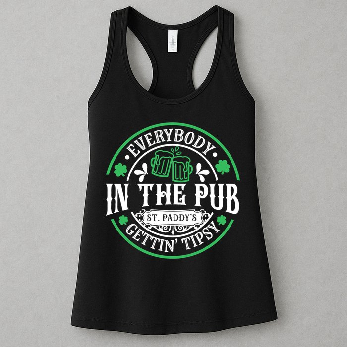 Everybody In The Pub Getting Tipsy St Patricks Day Drinking Womens Tank Top