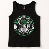 Everybody In The Pub Getting Tipsy St Patricks Day Drinking Tank Top