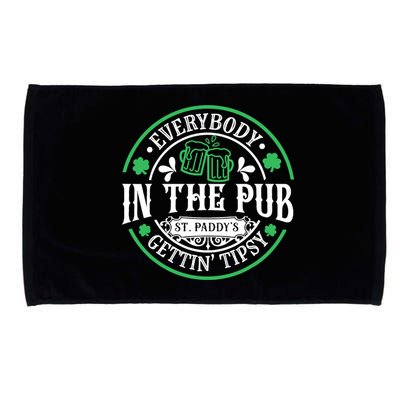 Everybody In The Pub Getting Tipsy St Patricks Day Drinking Microfiber Hand Towel