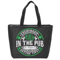 Everybody In The Pub Getting Tipsy St Patricks Day Drinking Zip Tote Bag