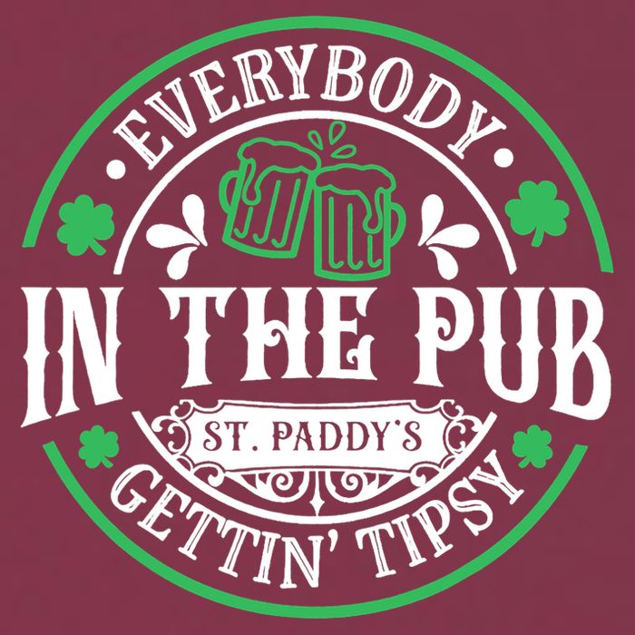 Everybody In The Pub Getting Tipsy St Patricks Day Drinking 16oz Travel Tumbler