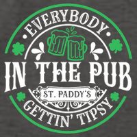Everybody In The Pub Getting Tipsy St Patricks Day Drinking Vector Backpack
