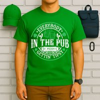 Everybody In The Pub Getting Tipsy St Patricks Day Drinking T-Shirt