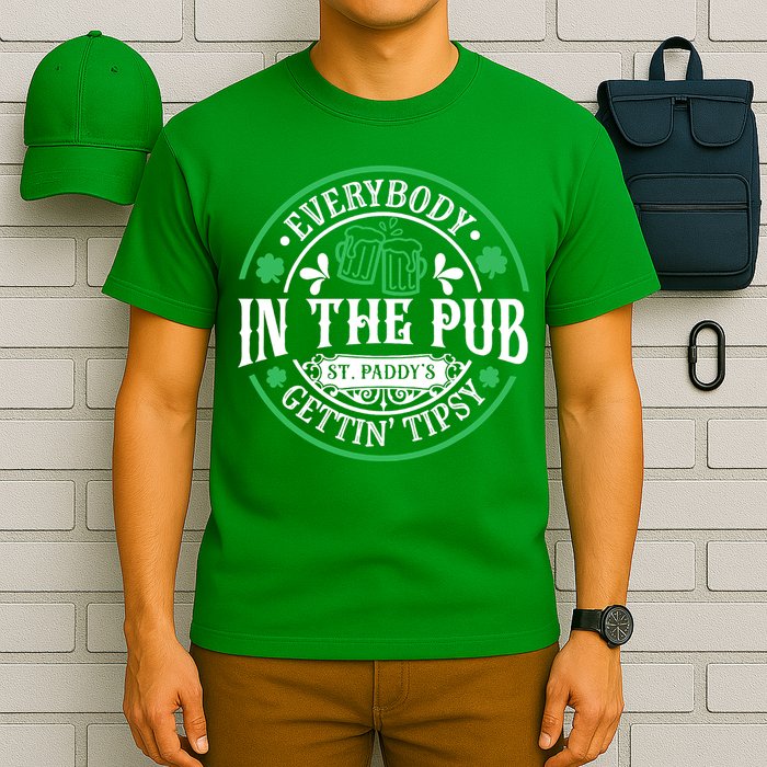 Everybody In The Pub Getting Tipsy St Patricks Day Drinking T-Shirt
