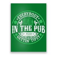 Everybody In The Pub Getting Tipsy St Patricks Day Drinking Poster