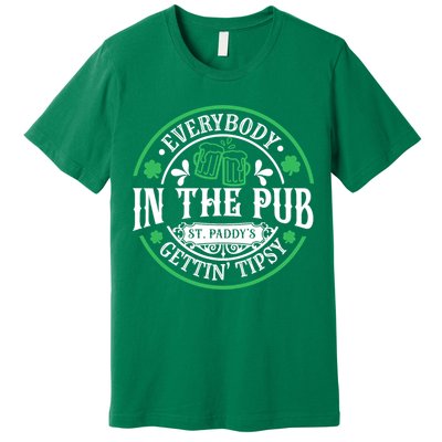 Everybody In The Pub Getting Tipsy St Patricks Day Drinking Premium T-Shirt