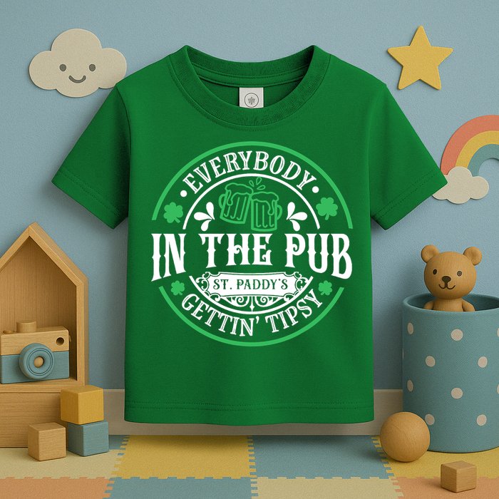 Everybody In The Pub Getting Tipsy St Patricks Day Drinking Toddler T-Shirt