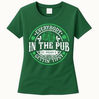 Everybody In The Pub Getting Tipsy St Patricks Day Drinking Womens T-Shirt