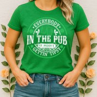 Everybody In The Pub Getting Tipsy St Patricks Day Drinking Womens T-Shirt