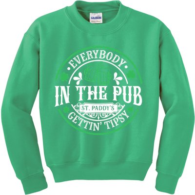 Everybody In The Pub Getting Tipsy St Patricks Day Drinking Kids Sweatshirt