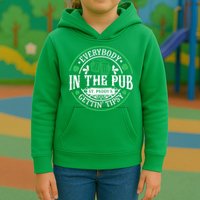 Everybody In The Pub Getting Tipsy St Patricks Day Drinking Kids Hoodie