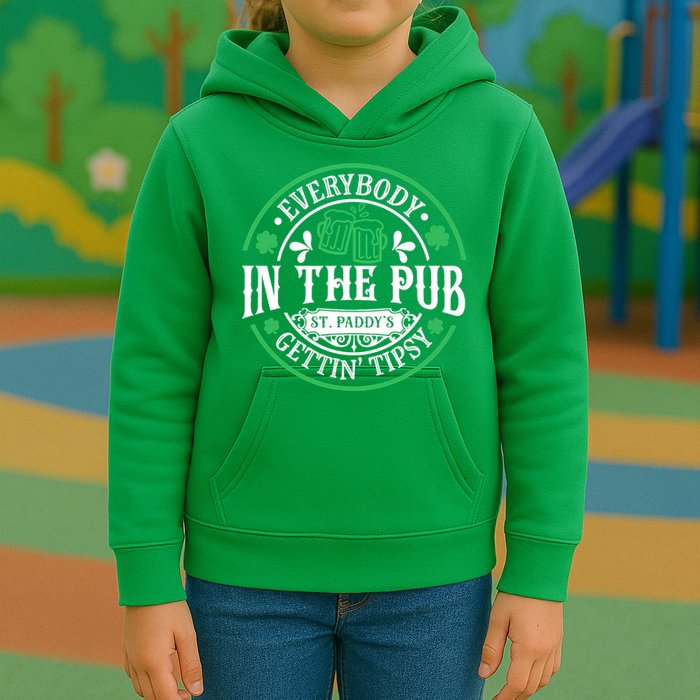 Everybody In The Pub Getting Tipsy St Patricks Day Drinking Kids Hoodie