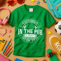 Everybody In The Pub Getting Tipsy St Patricks Day Drinking Kids T-Shirt