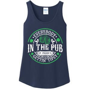 Everybody In The Pub Getting Tipsy St Patricks Day Drinking Ladies Essential Tank