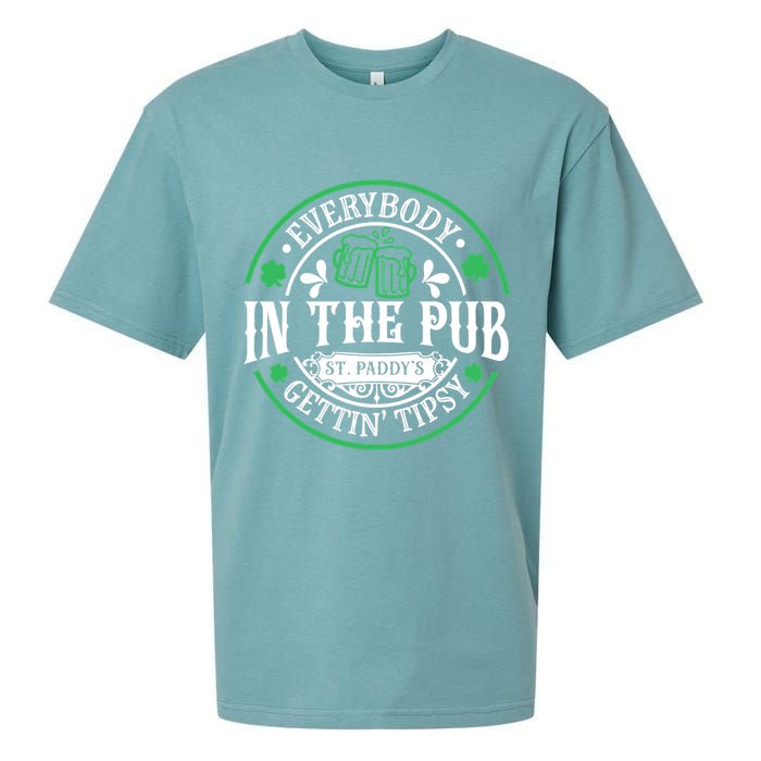 Everybody In The Pub Getting Tipsy St Patricks Day Drinking Sueded Cloud Jersey T-Shirt