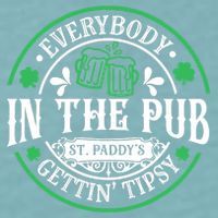 Everybody In The Pub Getting Tipsy St Patricks Day Drinking Sueded Cloud Jersey T-Shirt