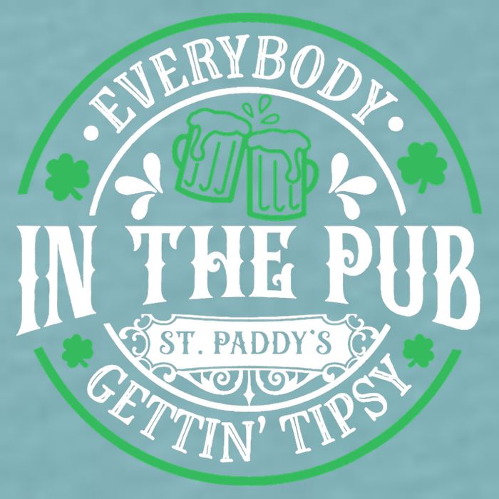 Everybody In The Pub Getting Tipsy St Patricks Day Drinking Sueded Cloud Jersey T-Shirt