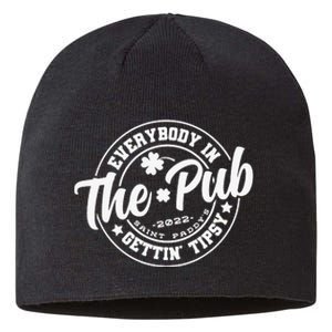 Everybody In The Pub Getting Tipsy St Patricks Day Sustainable Beanie