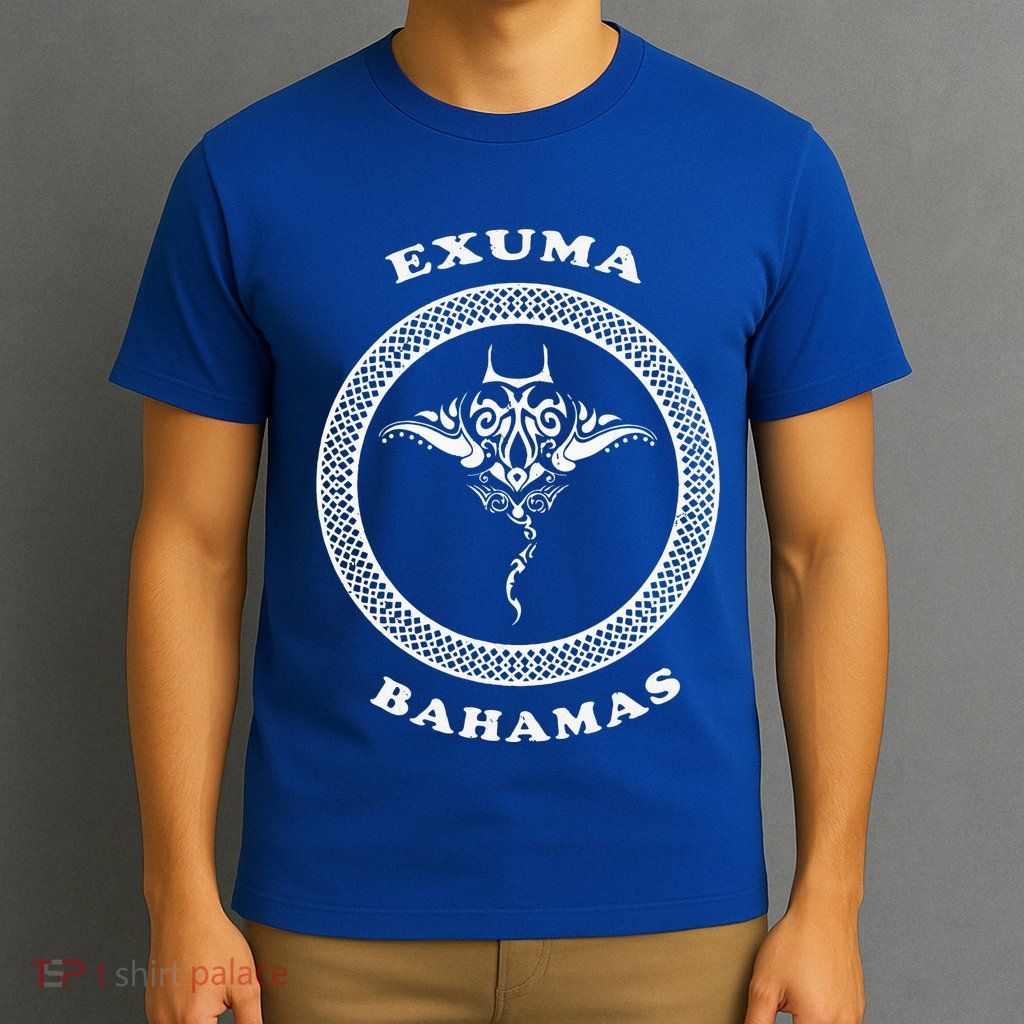 Exuma Islandsbahamas Tribal Stingray Vacation T-Shirt