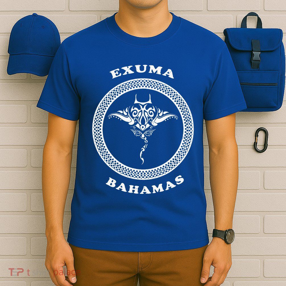 Exuma Islandsbahamas Tribal Stingray Vacation T-Shirt